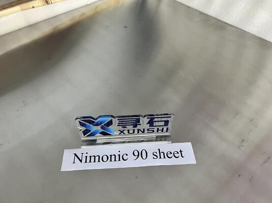 Nimonic 90 Koudgewalste plaat voor gebruik bij temperaturen tot 920°C UNS N07090 Werkstoff Nummer 2.4632